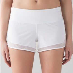 White lululemon shorts